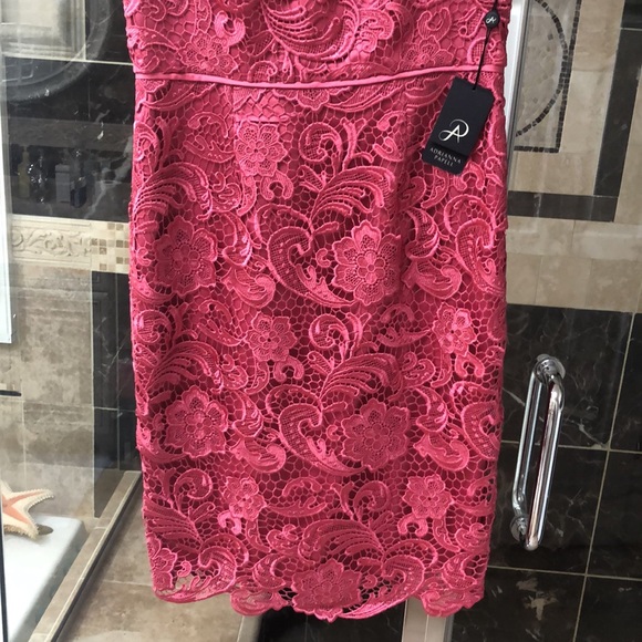 Adrianna Papell coral dress size 8, brand new with tags. - Picture 3 of 7